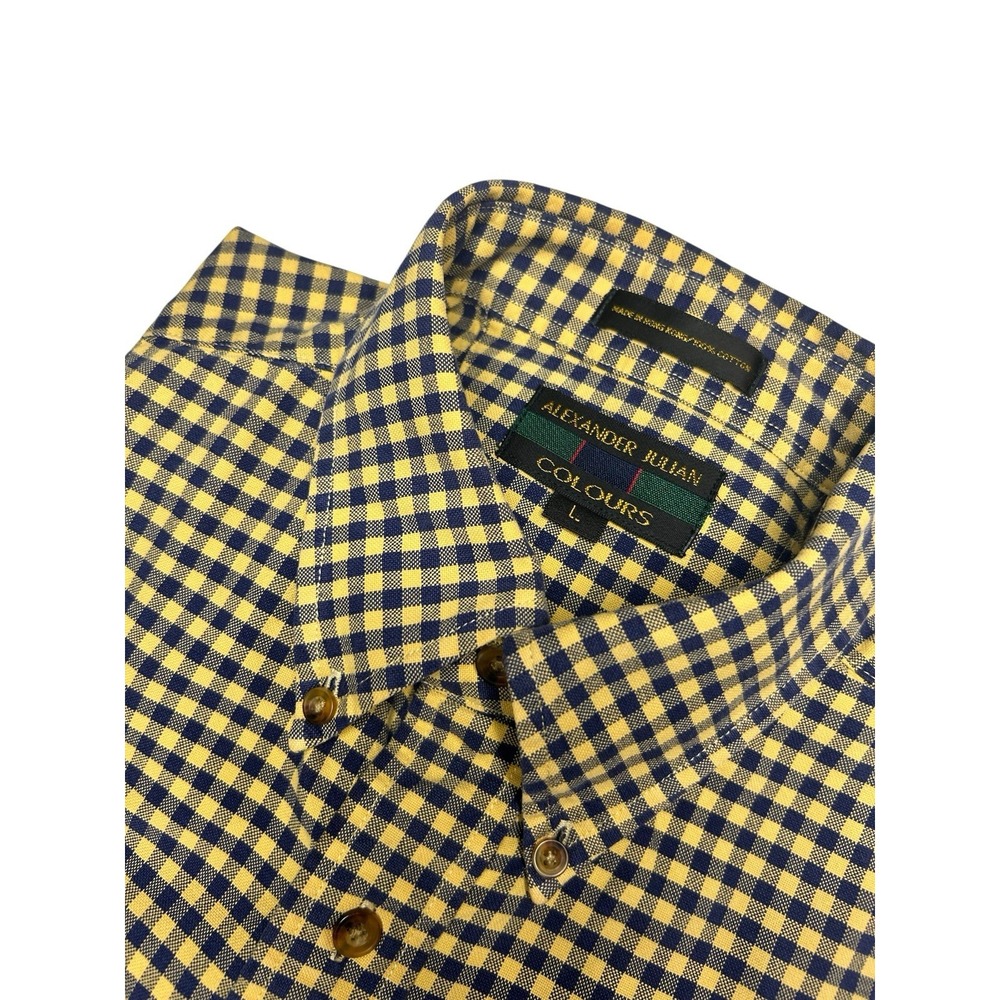 Alexander Julian Colours Long Sleeve‎ 100% Cotton Vintage Shirt Men's Large